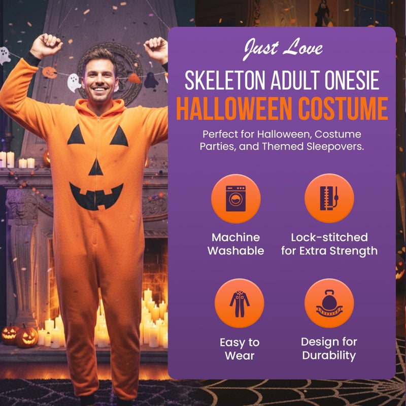 #followme M6259-NEW-S Skeleton Adult Onesie Costume - Image 3